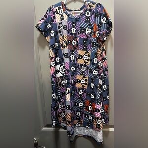 LuLaRoe Girls’ Size 10 Mickey Mouse Hi-Low Dress EUC